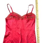 Vanity Fair  Lingerie Tank Top Lace Trim Heartshape Adjustable Straps Red Size 34 Photo 1