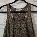American Rag Cie Black & Gold Floral Print Racerback Tank Top L Size L Photo 1