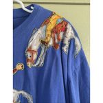 Vintage VTG Emmanuel California USA Blue 100% Cotton Rodeo Western Tshirt OSFA Size undefined Photo 6