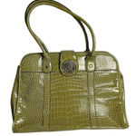 Treviso Green Faux Crocodile Embossed Laptop Bag Photo 0