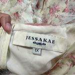 JessaKae Women’s Amelia Dress Sweatheart Neck Puff Sleeve in Cream Floral 1X Pink Photo 10