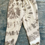River Island Plus Ivory Beige Taupe Tie Dye Jogger Sweatpants Size 18 / 20 Photo 0