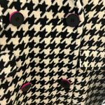 NVLT Black and White Houndstooth Trench Coat Size L Photo 1