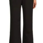 Laundry by Shelli Segal NWT Black Pleated Wide Leg Pants Size L Pocket L (Stain) Photo 0