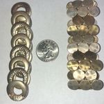 Satin Soft Gold Tone Metal Stretchy Bracelets Set Photo 6