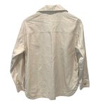 ZARA  Womens Oversized Cotton Snap‎ Front Shacket Shirt Jacket Cream Size Small Photo 2
