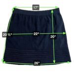CAbi  Ribbed Chevron Knit Navy Blue A-Line Sweater Skirt Size L Photo 4