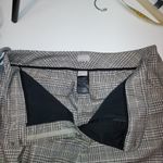 Chico's Metallic Plaid Gray Brown Gold Wide Straight Leg Mid Rise Trouser Pants Photo 5