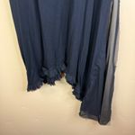 Carolina Benoit Black Ruffle Asymmetrical Sheer Overlay Mini Dress Womens Small Photo 3