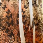 Chesley women's size medium maxi dress peach cream black tie back butterfly Photo 9