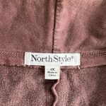 North Style Womens 1X Knit Sleeve Open Front Cardigan Jacket Purple Photo 2