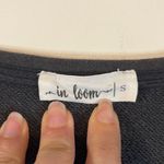 In Loom  Women's Pullover Sweatshirt Long Sleeve V Neck Size Small Charcoal‎ Gray Photo 4