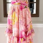 Rococo Sand x Revolve Leona Low Back Maxi Dress in Peach/Pink Floral Size L NWT Pink Size L Photo 7