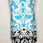 Tyche  Choker Halter Dress Back Tie Blue White Black Keyhole Lined Size S NWT NEW Photo 6