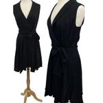 Frederick's of Hollywood Vintage 90s Mini Fit & Flare Shirtdress Black Medium Photo 1