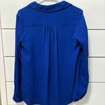 Diane Von Furstenberg  100% Silk Blue Blouse Photo 2