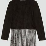 ZARA faux suede fringe jacket. Xs Photo 4