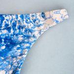 Mikoh Miyako Bikini Bottom Blue and White Marble Print Sporty Swimwear Large Photo 4