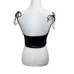 superdown Cameron Tie Strap Crop Top Women’s Size Small Black Cami Revolve Photo 3