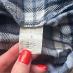 Kendall + Kylie Blue Plaid Long Sleeve Button Down Shirt Size Small Photo 3