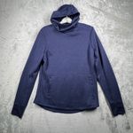 Duluth Trading Hoodie S Small Navy Blue Tech Pullover Ponytail Thumb Holes Photo 1
