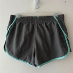 Puma Stretchy Athletic Shorts - Gray & Aqua Blue Photo 2