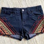 BDG Urban Outfitters Shorts Aztec Tribal Embroidered Denim Women's Sz 27 Photo 0
