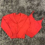 🌺RUST RED CARDIGAN AND TANK TWIN SET🌺 Photo 2