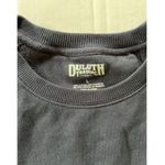 Duluth Sweatshirt Womens Lg Navy Souped Up Crewneck Ribbed Sweater Zip Pockets Blue Photo 2