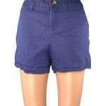 Faded Glory  Women's Purple Blue High Waist Pockets Casual Mini Chino Shorts Sz 6 Photo 0