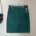 Vintage Global Identity G III Green Suede Leather Lined Pencil Skirt, Size 9/10 Photo 0