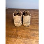Eric Michael   Taupe Leather Serena Espadrille Shoe with Top Zipper Photo 4