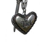 Disney Pirates Of The Caribbean Jack Heart Key Necklace Hot Topic Stranger Tides NWT Photo 1