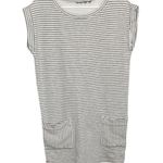 Athleta Ease Up Sleeveless Sweatshirt Dress Size XS Grey Stripe Pockets Photo 1