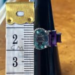 Teal Color Changing African Amethyst Ring Size 7 Silver Photo 7