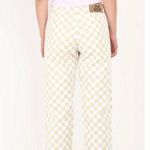 Holiday by Emma Mulholland Pastel Yellow Check Komono Pants Size Small Photo 1