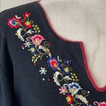 Vintage Joseph A. Embroidered Silk Blend Sweater in black size L Size L Photo 2