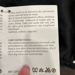 NWT La Maison de la Fausse Fourrure Black Fendue Style Faux Fur Scarf Shawl Photo 9