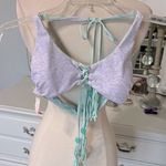 Victoria's Secret  Bikini Top Reversible Boho Lavender Aquamarine Tassels Photo 9
