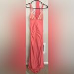 Jessica McClintock Vintage  Salmon Pink Maxi Dress Size 10 With Scarf Photo 3