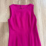 Akris Punto Bateau Neckline Crepe Sheath Dress Size 6 Magenta Pink Designer Photo 2