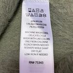 Rachel Zoe Green Faux Fur V Neck Button Down Cardigan Sweater Top Size M Photo 3