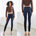 KanCan USA Kancan Bennie High Rise Waisted Super Skinny Jeans Denim Size 3 / 25 Super Dark Wash Blue STYLE KC7092H CUT # 39675 Photo 4