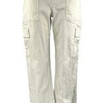 Hollister  White High Rise Straight Wide Leg Utility Cargo Dad Jeans Pants Sz 27 Photo 0