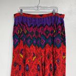 Neiman Marcus  Red Silk Vintage Maxi Skirt Sz 16 Photo 2