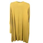 LOGO By Lori Goldstein LOGO Womens Cardigan Size 1X Open Front Pockets Fall Relaxed‎ Oversized Mustard Photo 1