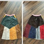 Handmade Colorful Patchwork Genuine Leather Women's Skirt Brown Photo 0