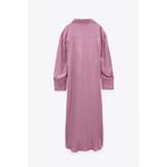 ZARA  Satin Effect Faux Wrap Midi Dress Photo 13