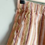 Madewell Linen Blend Printed Pull-On Shorts Rainbow Stripe Photo 4