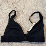 SKIMS  cotton rib plunge bralette- soot NWT small Photo 2